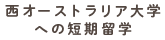 西オーストラリア大学への短期留学