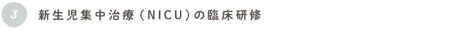新生児集中治療 (NICU) の臨床研修