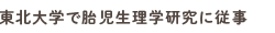 東北大学で胎児生理学研究に従事